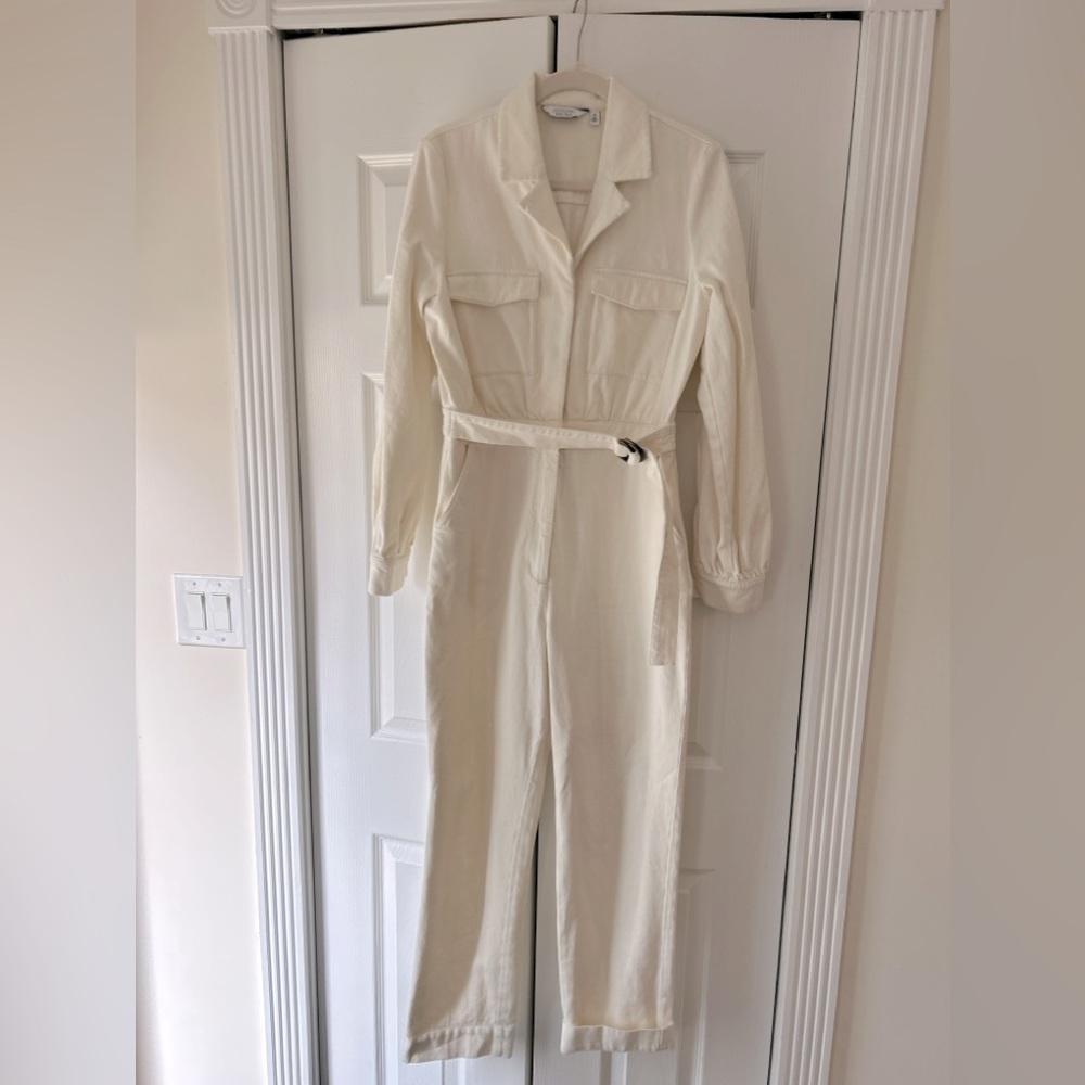 BNWT &other stories white denim jumpsuit